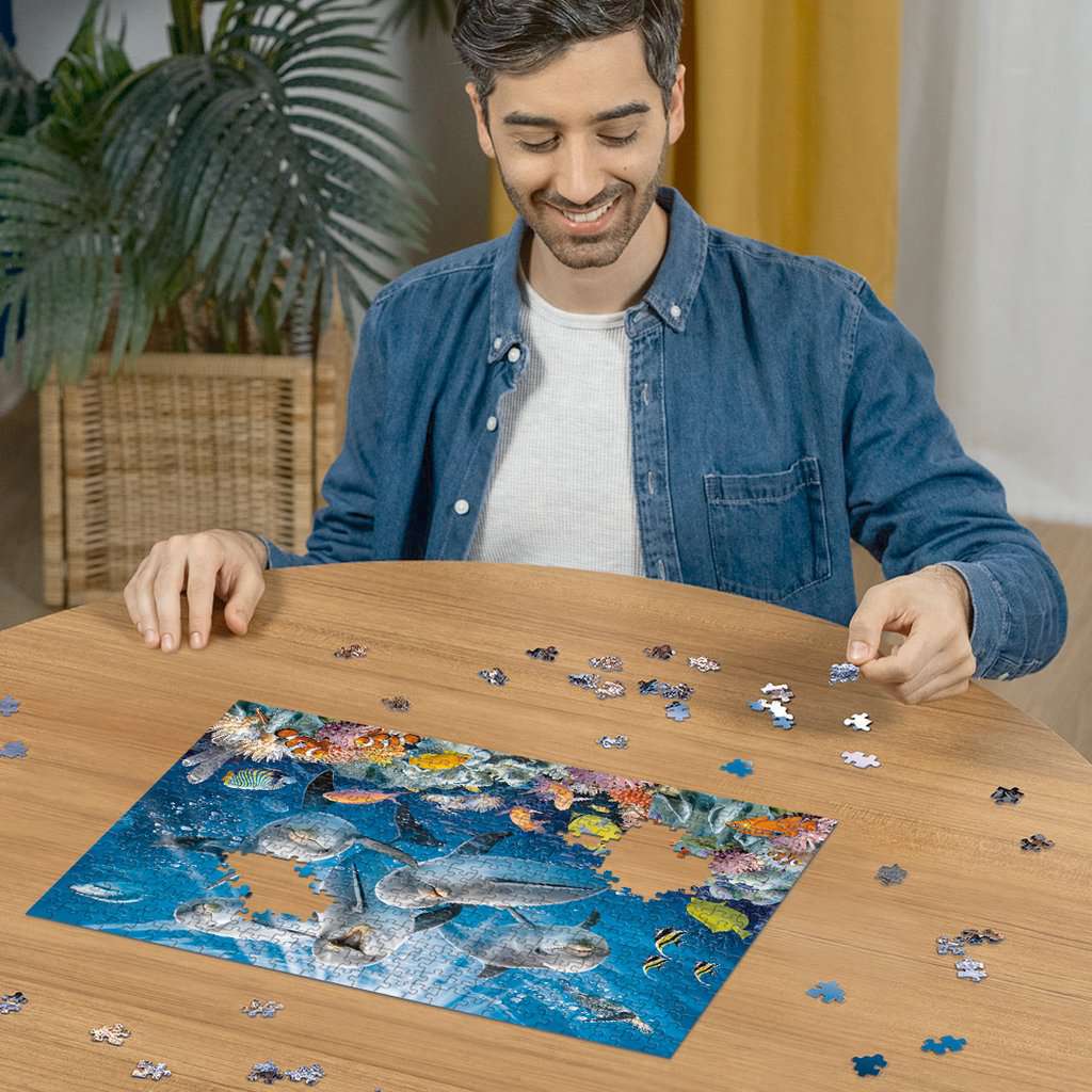 Dolphins in the coral reef - Puzzel 500 stukjes - Ravensburger 12000200