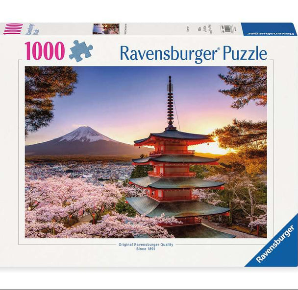 Kersenbloesem bij Mount Fuji - Puzzel 1000 stukjes - Ravensburger 120005827