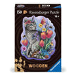 Ravensburger Wooden Lovely Cat puzzel doos – houten puzzel met kat en bloemen