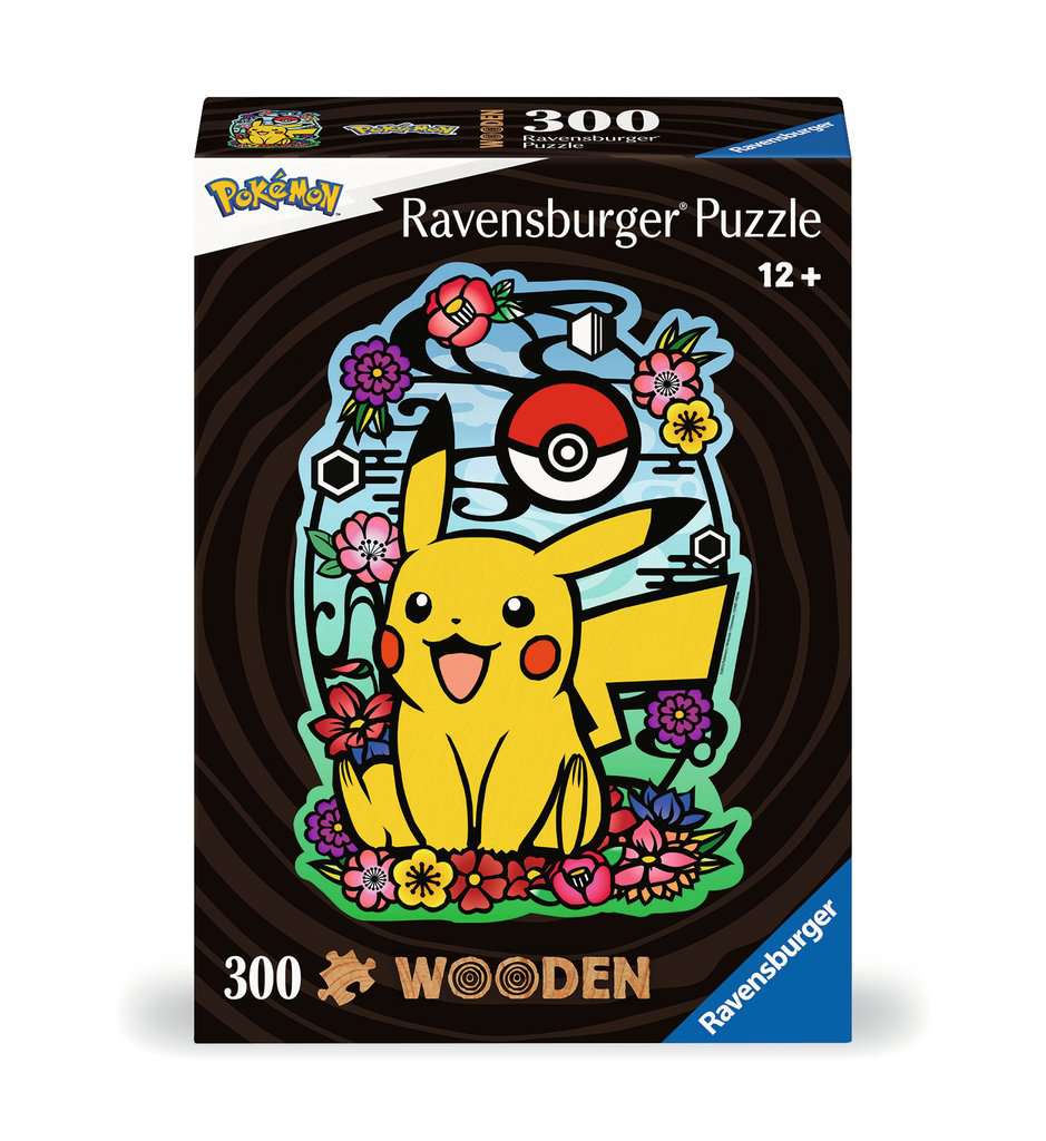 Wooden: Pokémon Pikachu - Puzzel 300 stukjes - Ravensburger 12000761
