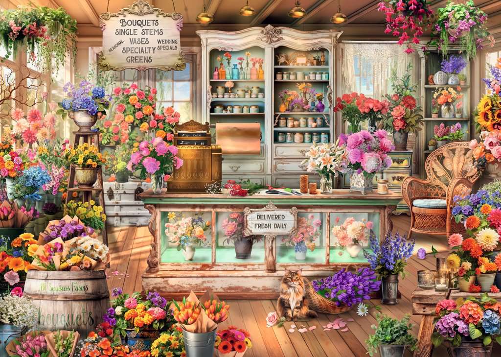 All seasons flowershop - Puzzel 1000 stukjes - Ravensburger 12001262