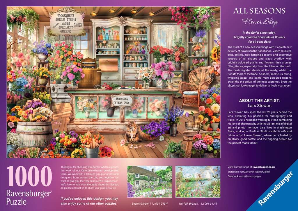 All seasons flowershop - Puzzel 1000 stukjes - Ravensburger 12001262