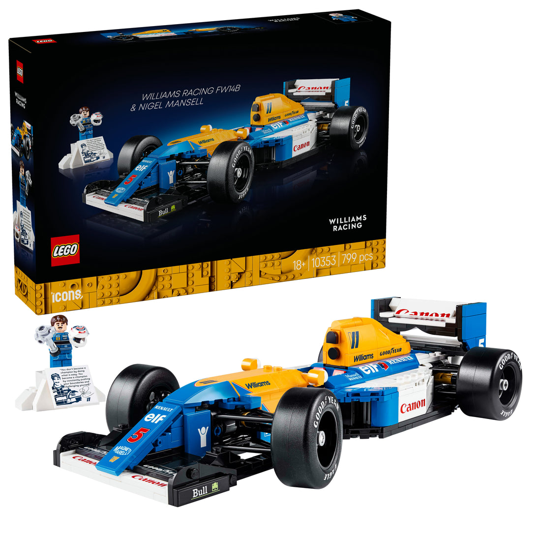 Williams Racing FW14B en Nigel Mansell - LEGO® Icons 10353