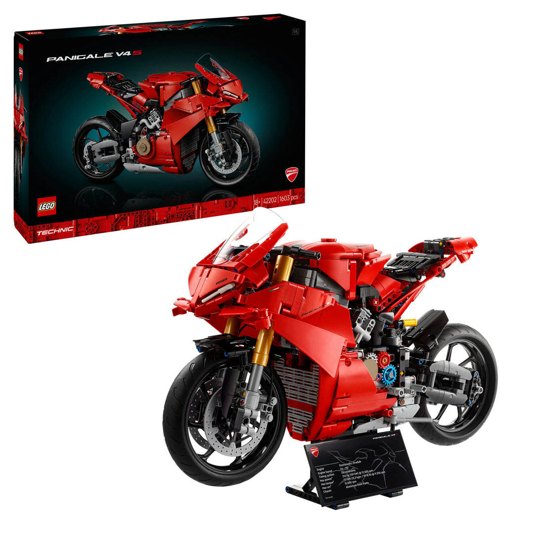 Ducati Panigale V4 S motor - LEGO® Technic 42202