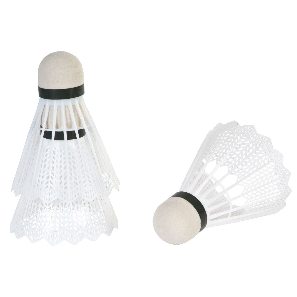 Badmintonshuttles - Nylon wit - 3 stuks in een koker