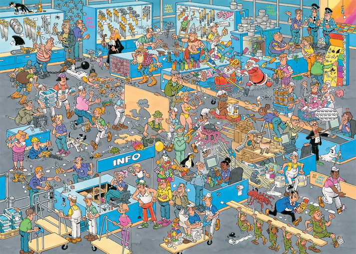 De verbouwing + De bouwmarkt  - Jan van Haasteren - Puzzel 2 x 1000 stukjes