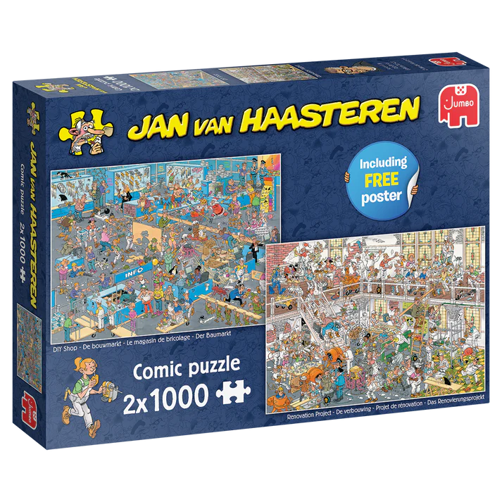 De verbouwing + De bouwmarkt  - Jan van Haasteren - Puzzel 2 x 1000 stukjes