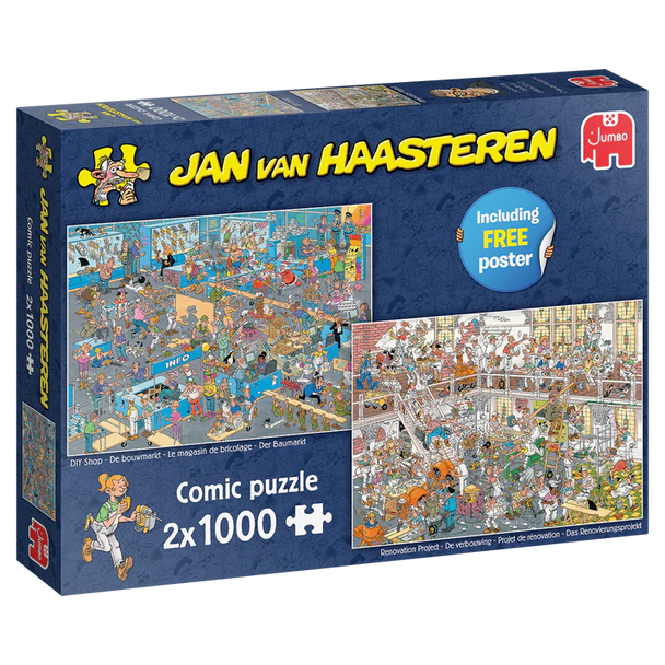 De verbouwing + De bouwmarkt  - Jan van Haasteren - Puzzel 2 x 1000 stukjes