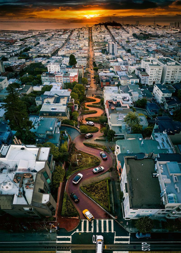 Lombard street, San Francisco - Puzzel 1000 stukjes - Ravensburger 16732