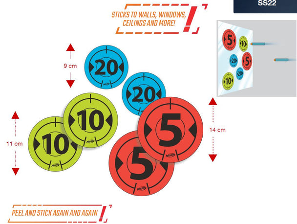 Nerf Wall-To-Wall Targets - 5 herbruikbare targets