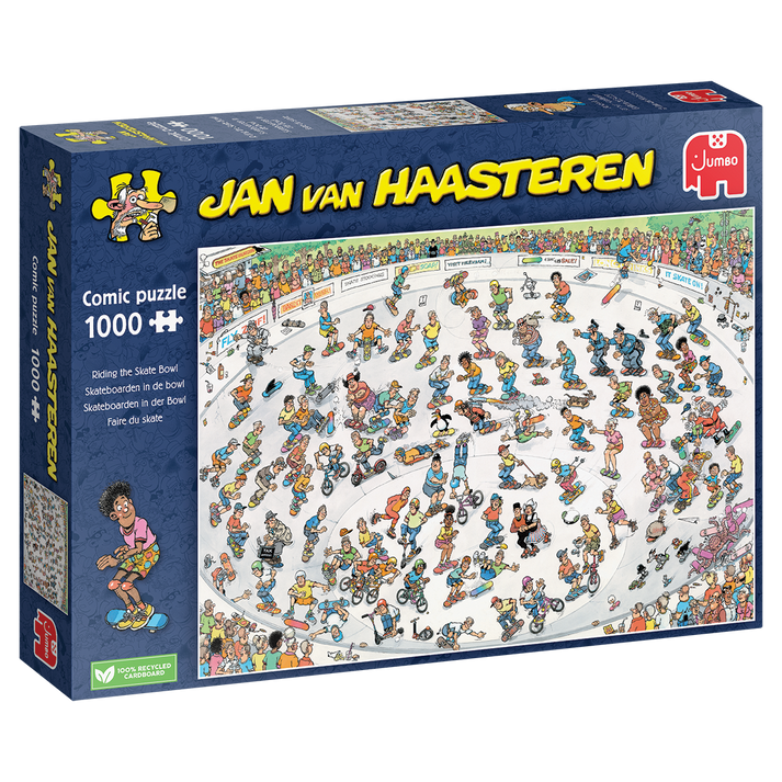 Skateboarden in de Bowl - Jan van Haasteren - Puzzel 1000 stukjes