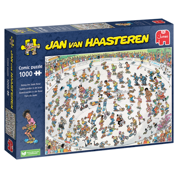Skateboarden in de Bowl - Jan van Haasteren - Puzzel 1000 stukjes