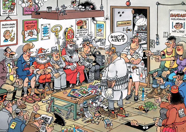 Wie is de volgende? - Jan van Haasteren - Puzzel 500 stukjes