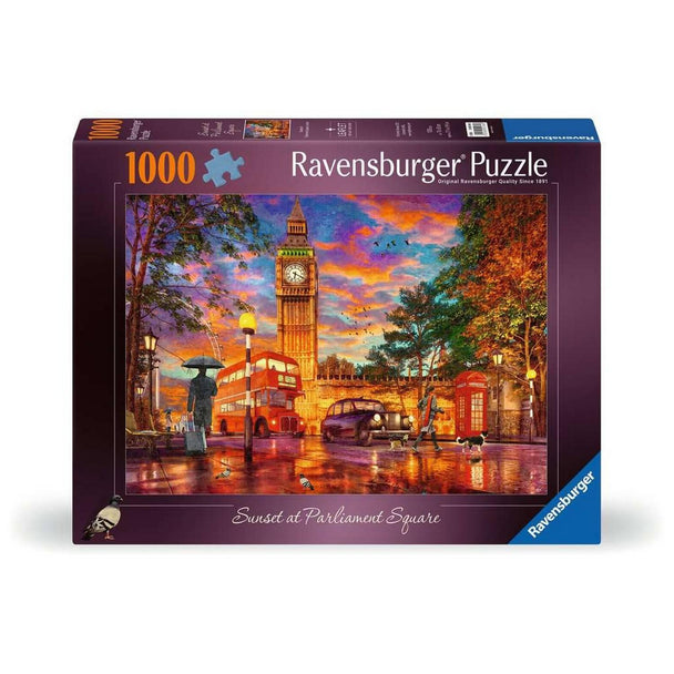 Zonsondergang op Parliament Square, Londen - Puzzel 1000 stukjes - Ravensburger 17141