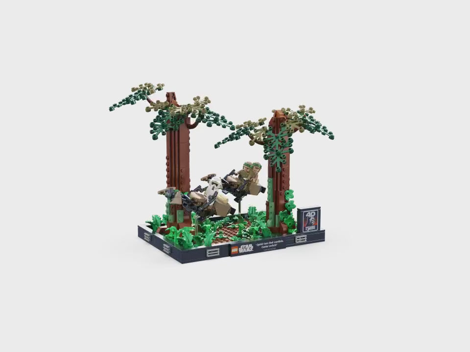 Endor™ speederachtervolging diorama - LEGO® Star Wars™ 75353